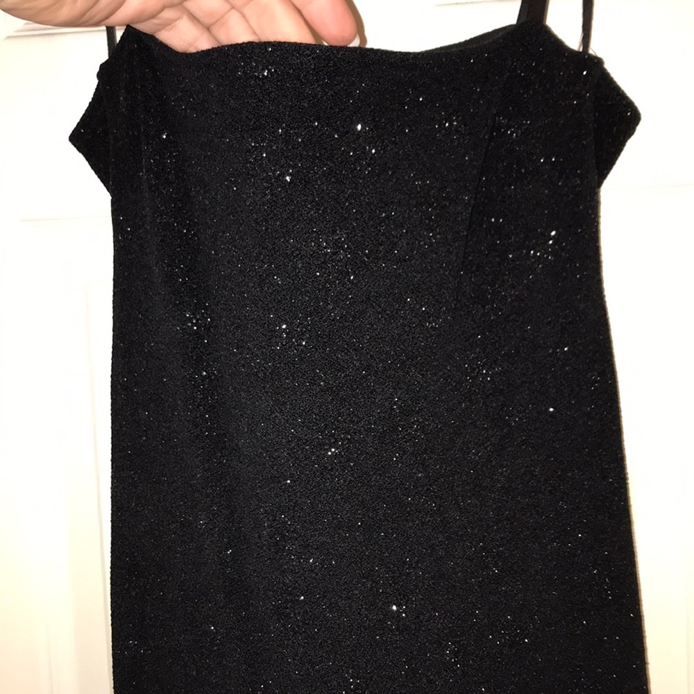 Black shimmery long dress (stretch material)